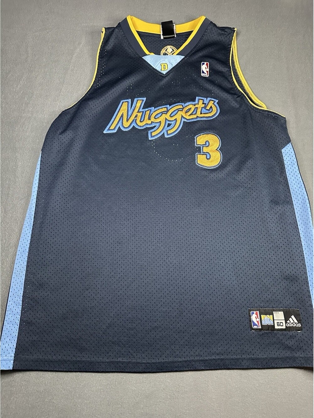Vtg Adidas Allen Iverson Denver Nuggets #3 Basketball Jersey Men's Size 2XL
